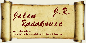 Jelen Radaković vizit kartica